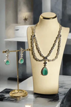 Nira - Double Layered AD Necklace Set