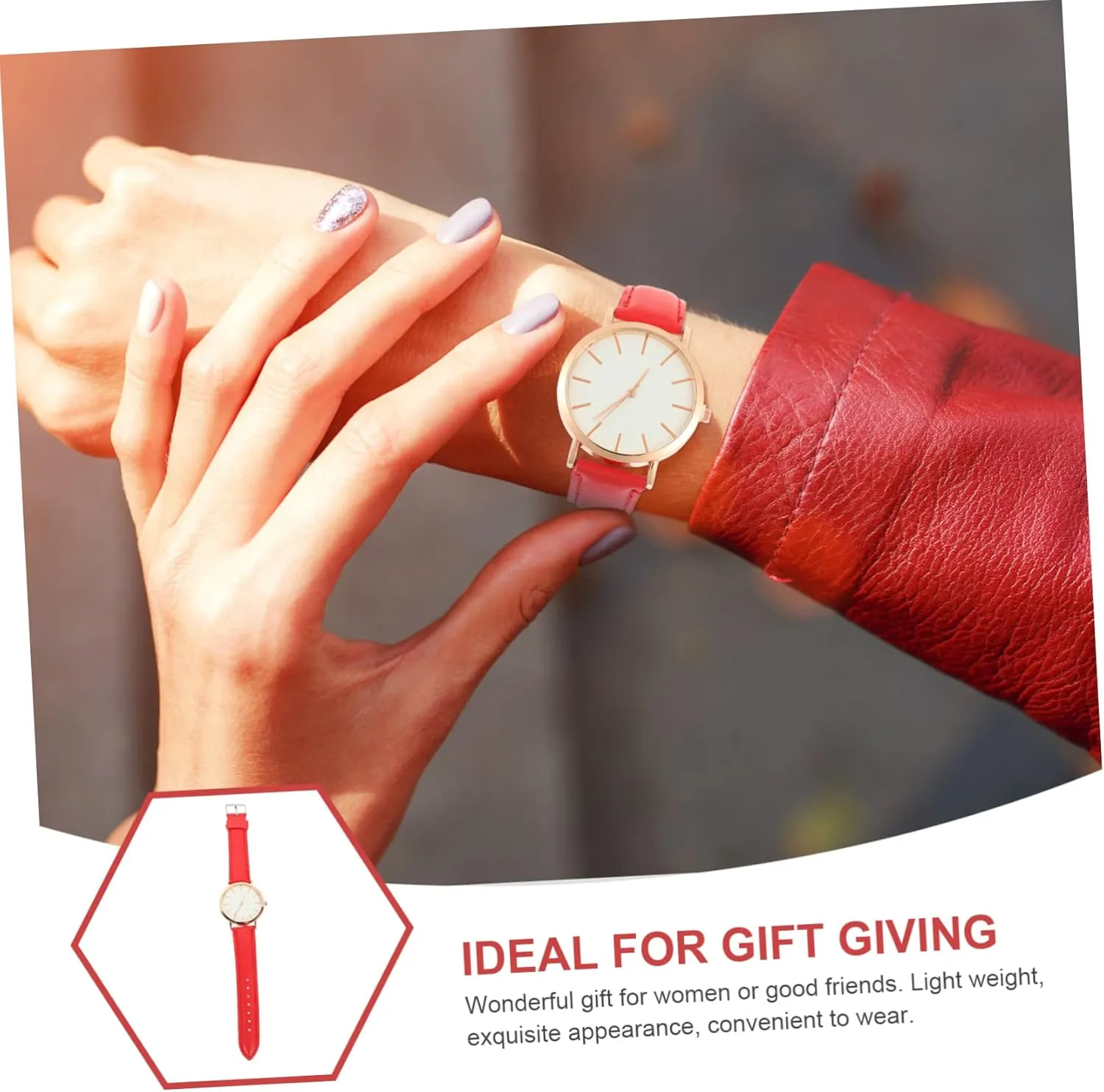 NOLITOY Stylish Female PU Strap Watch for Students Comfortable Wristwatch for Daily Wear Present for
