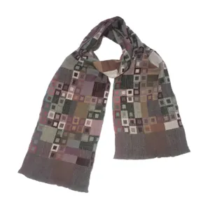 NUNO Narrow Shawl: "Glass Mosaic" (Red Mix)