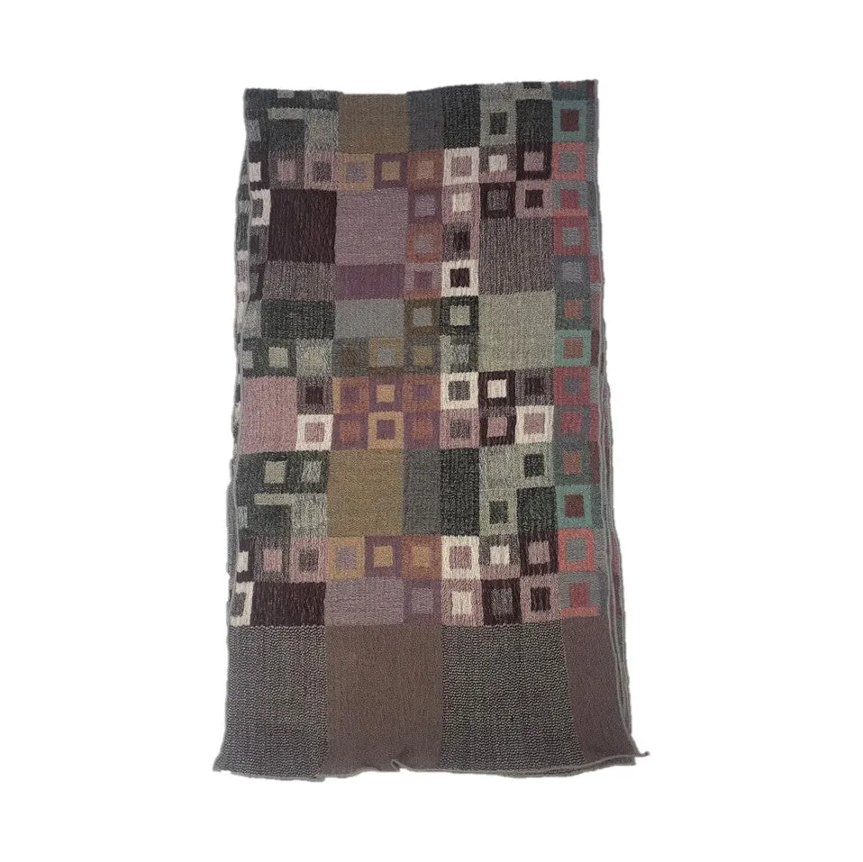 NUNO Narrow Shawl: "Glass Mosaic" (Red Mix)