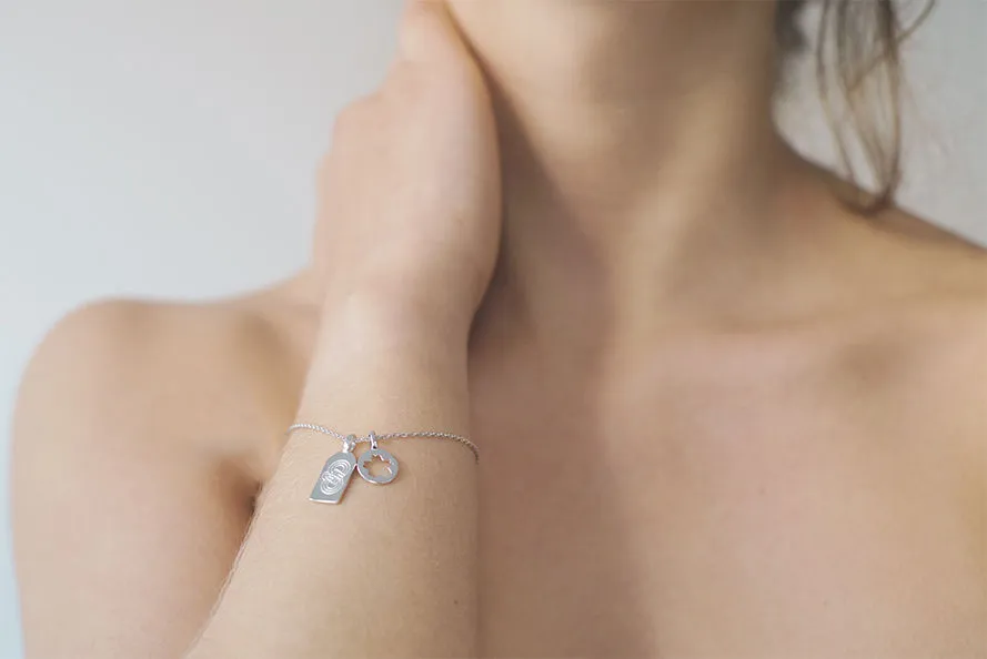 Omamori Sakura Silver Bracelet