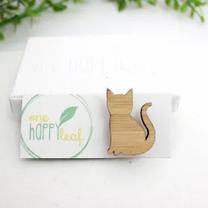 One Happy Leaf Cat Brooch