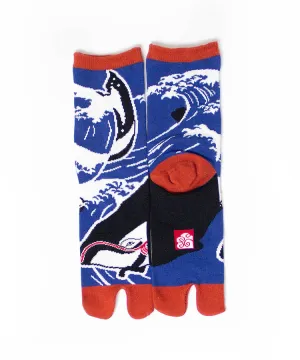 Orange Kujira Tabi Socks / High Quality Geta Socks (Size 36-39)