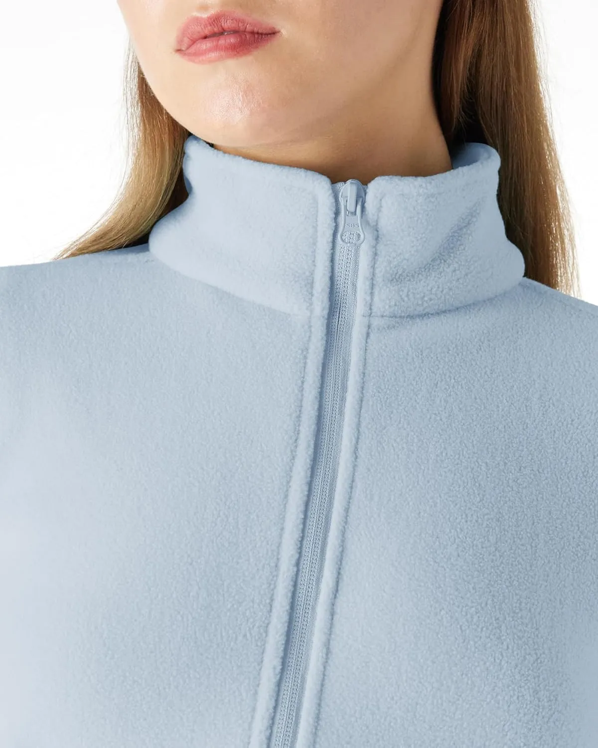 Outdoor Ventures Women's Lightweight Warm Zip Up Long-Sleeve Soft Polar Fleece Jacket for Fall Winter