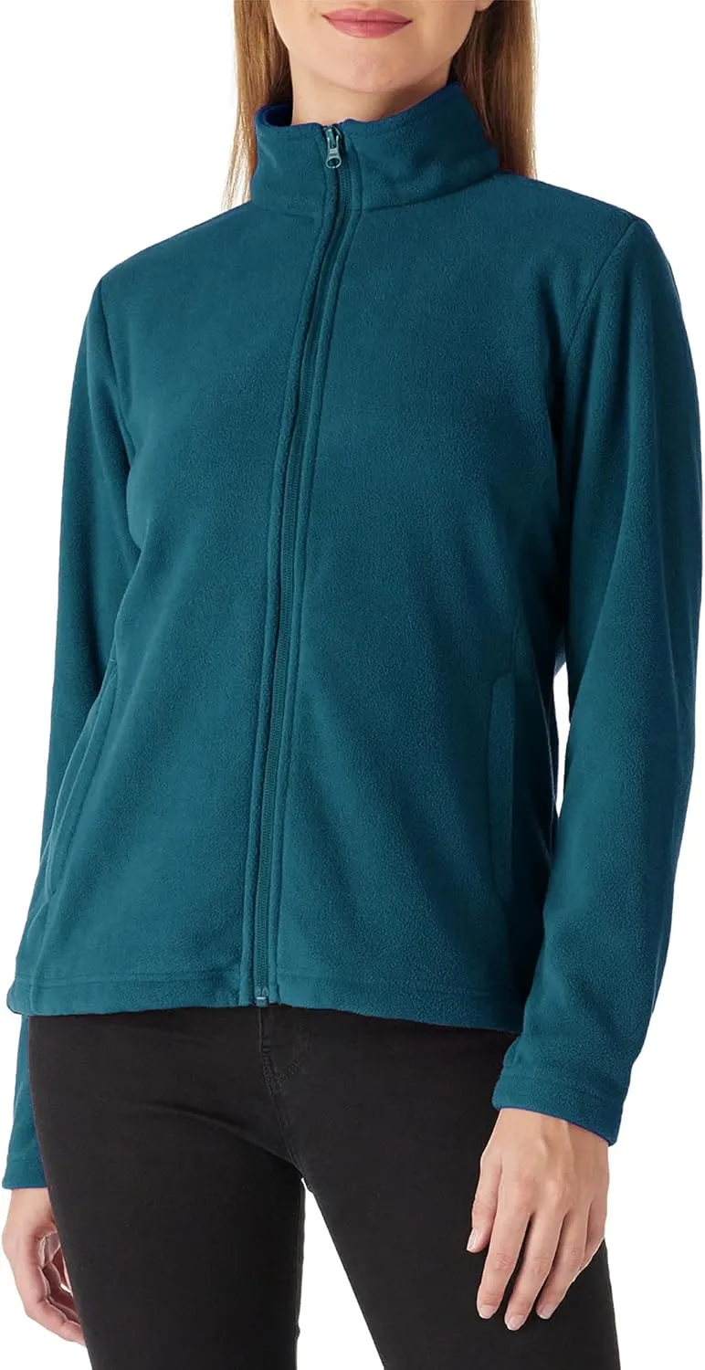 Outdoor Ventures Women's Lightweight Warm Zip Up Long-Sleeve Soft Polar Fleece Jacket for Fall Winter