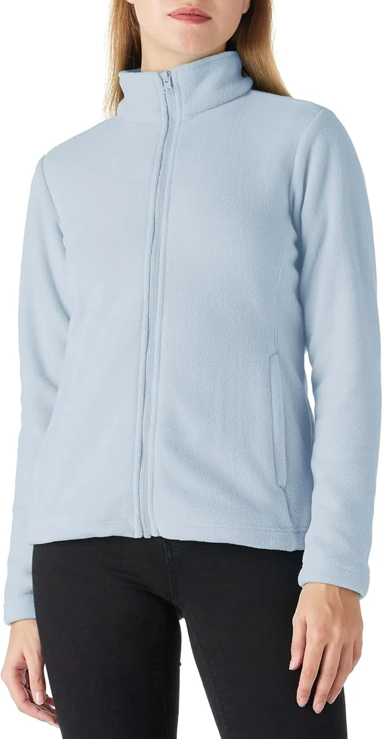Outdoor Ventures Women's Lightweight Warm Zip Up Long-Sleeve Soft Polar Fleece Jacket for Fall Winter