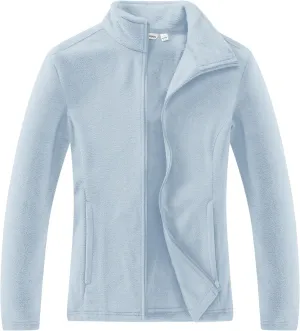Outdoor Ventures Women's Lightweight Warm Zip Up Long-Sleeve Soft Polar Fleece Jacket for Fall Winter