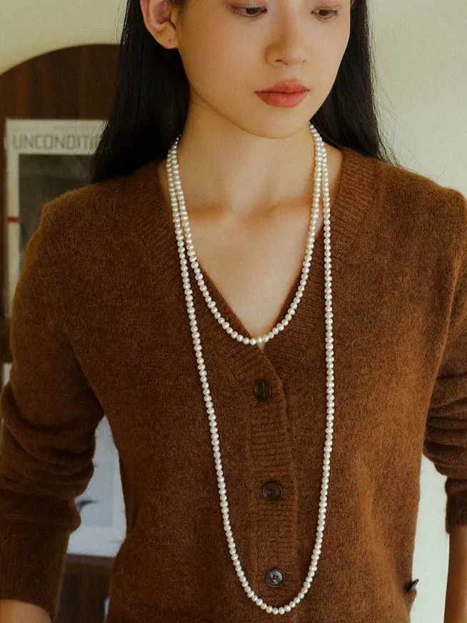 Oval Freshwater Pearl Longs Necklace