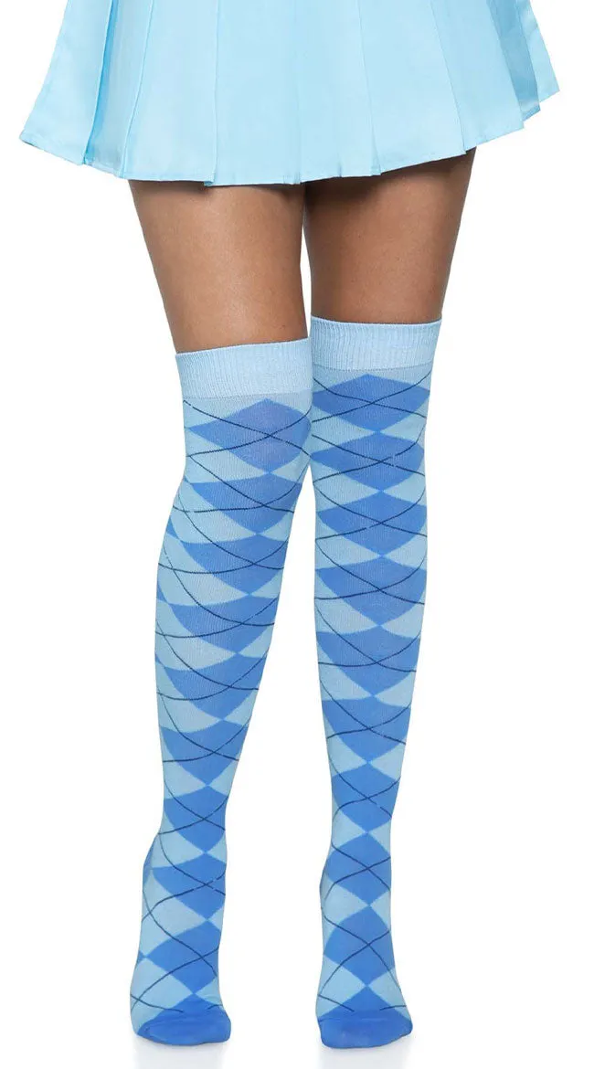 Over the Knee Argyle Socks