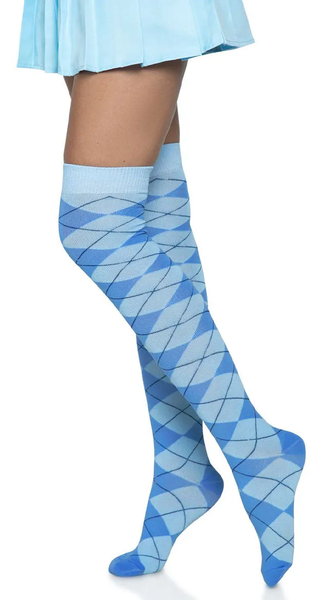 Over the Knee Argyle Socks