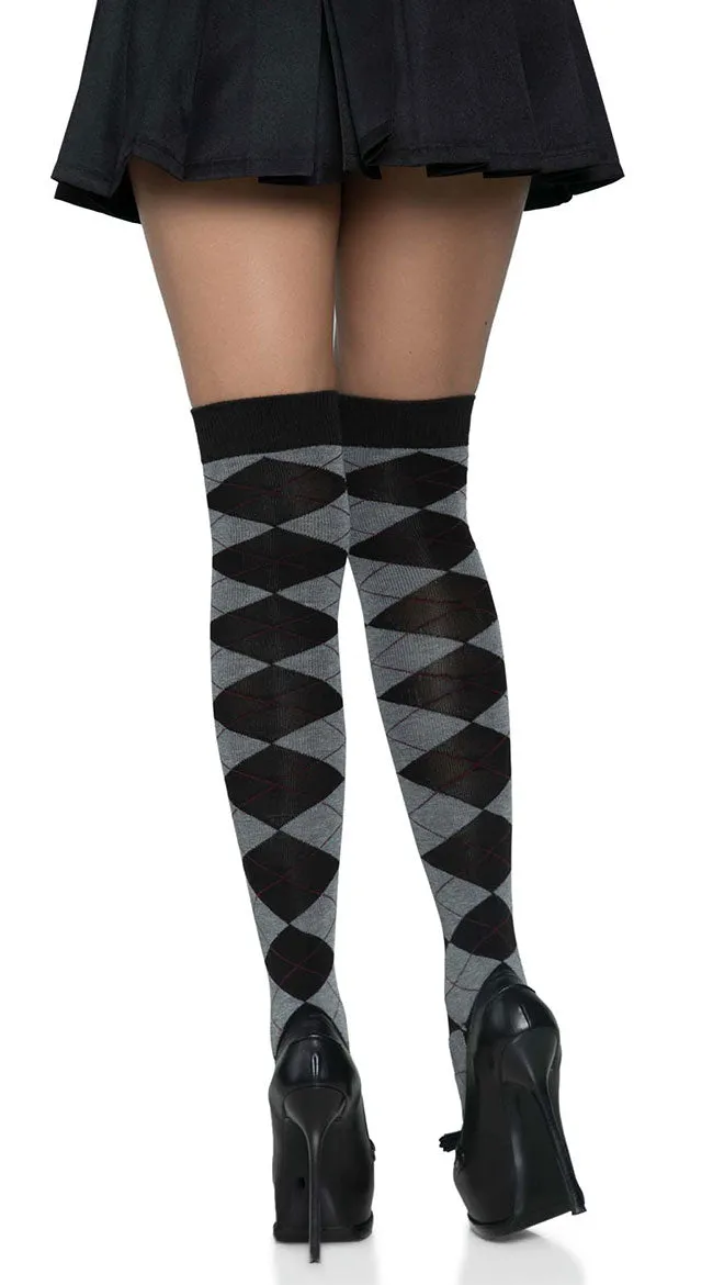 Over the Knee Argyle Socks