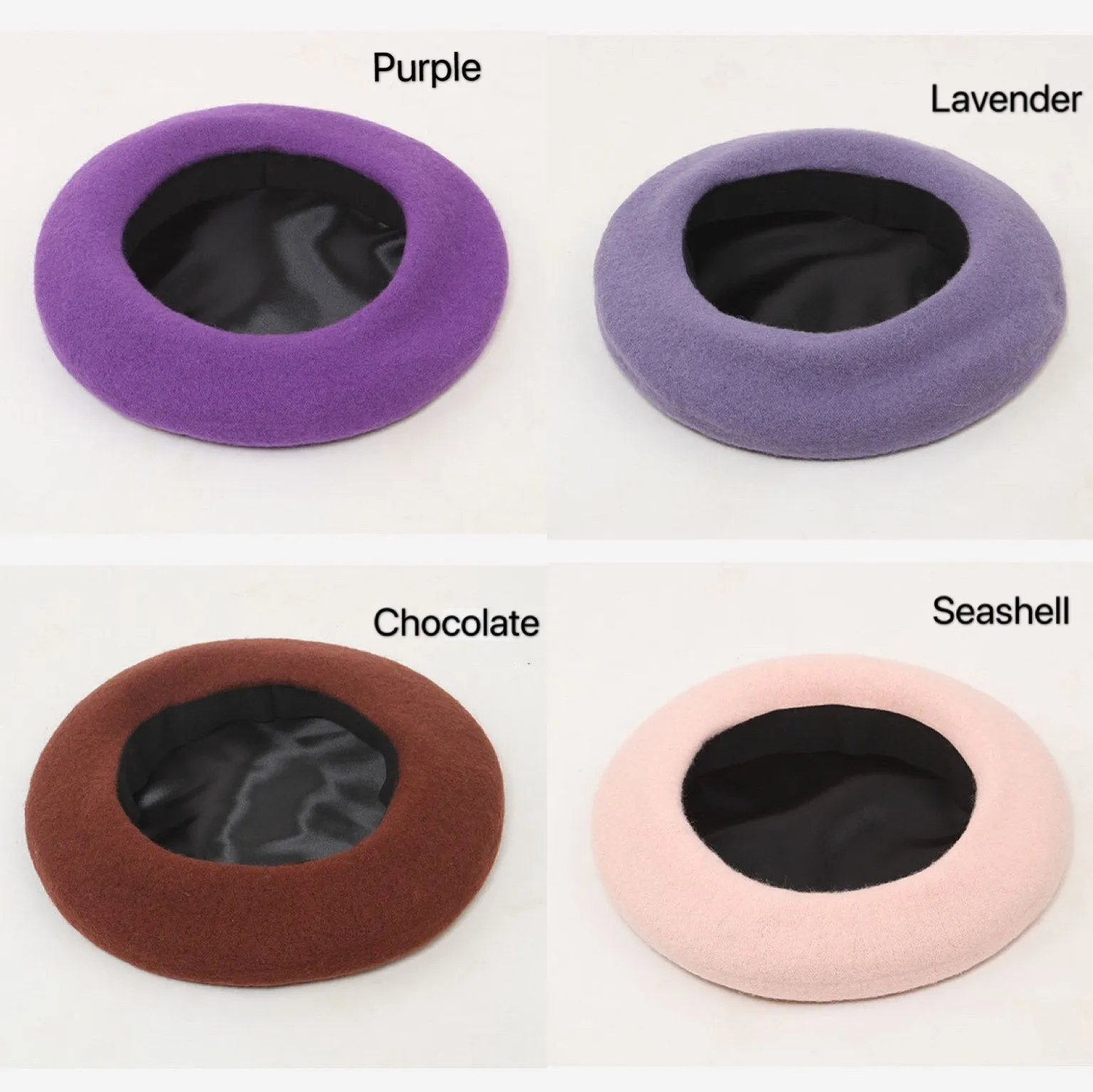 Oversize Wool Beret for Women(Fits for large head)