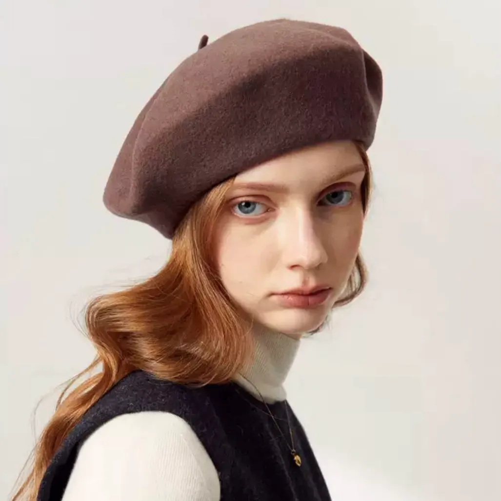 Oversize Wool Beret for Women(Fits for large head)