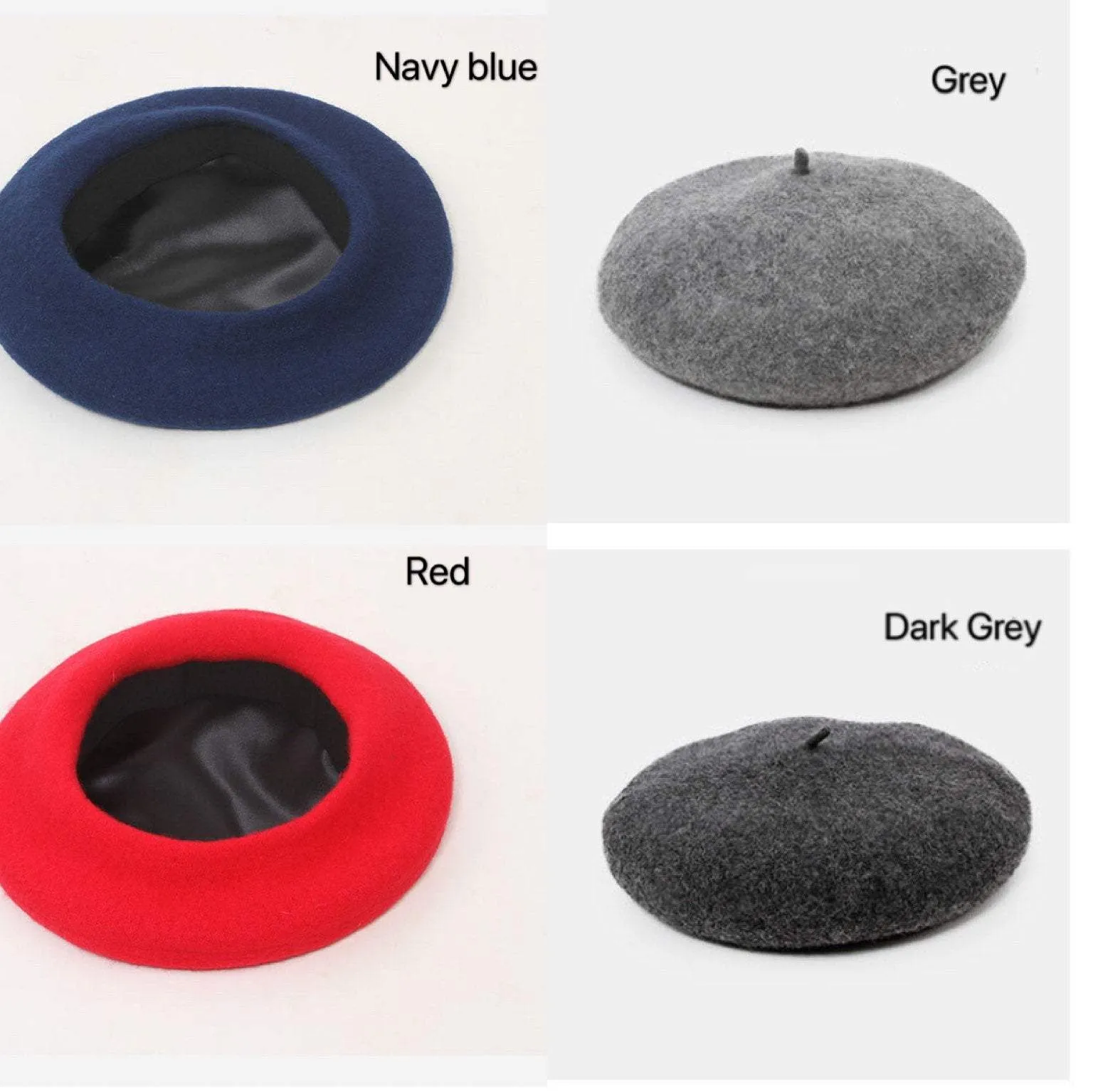 Oversize Wool Beret for Women(Fits for large head)