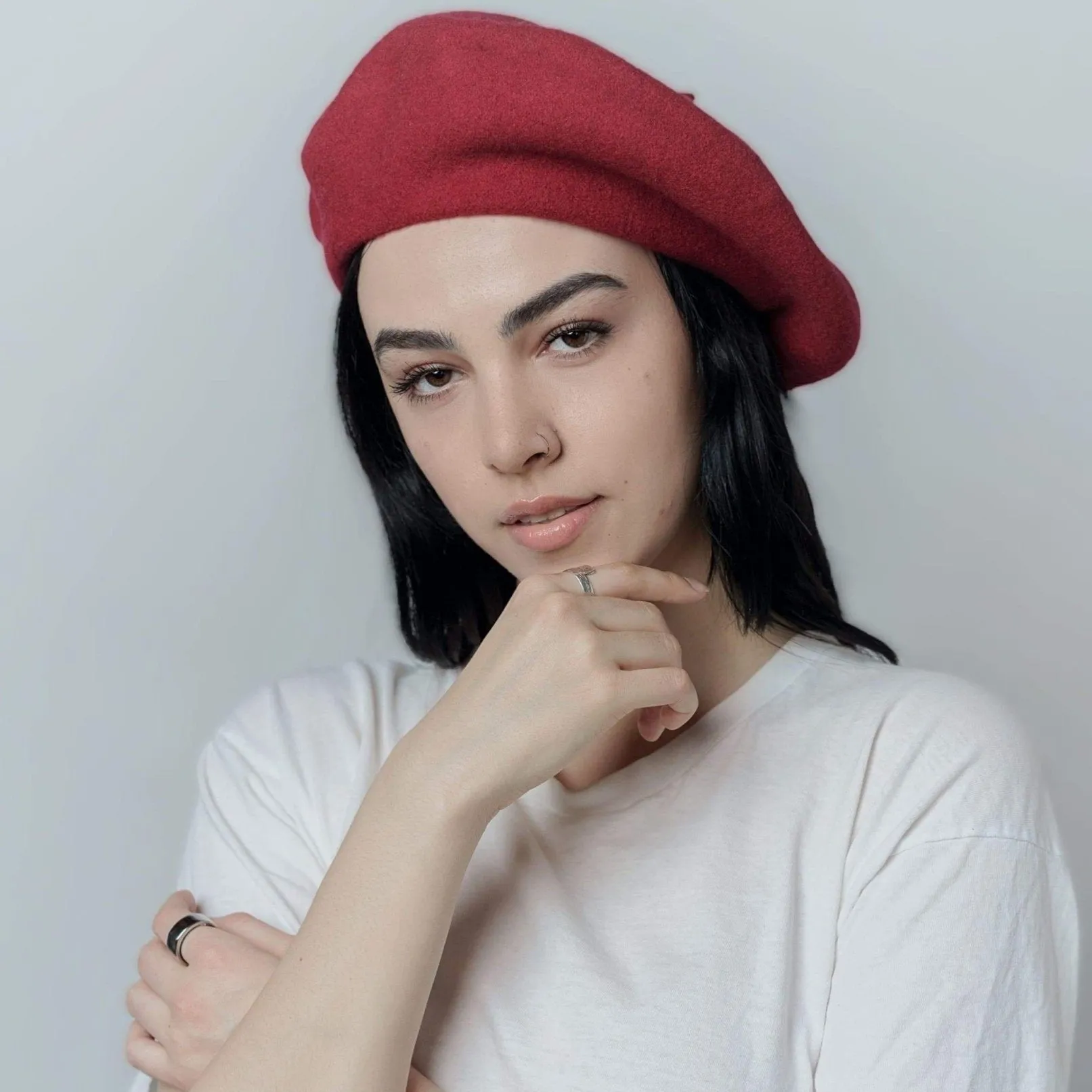 Oversize Wool Beret for Women(Fits for large head)