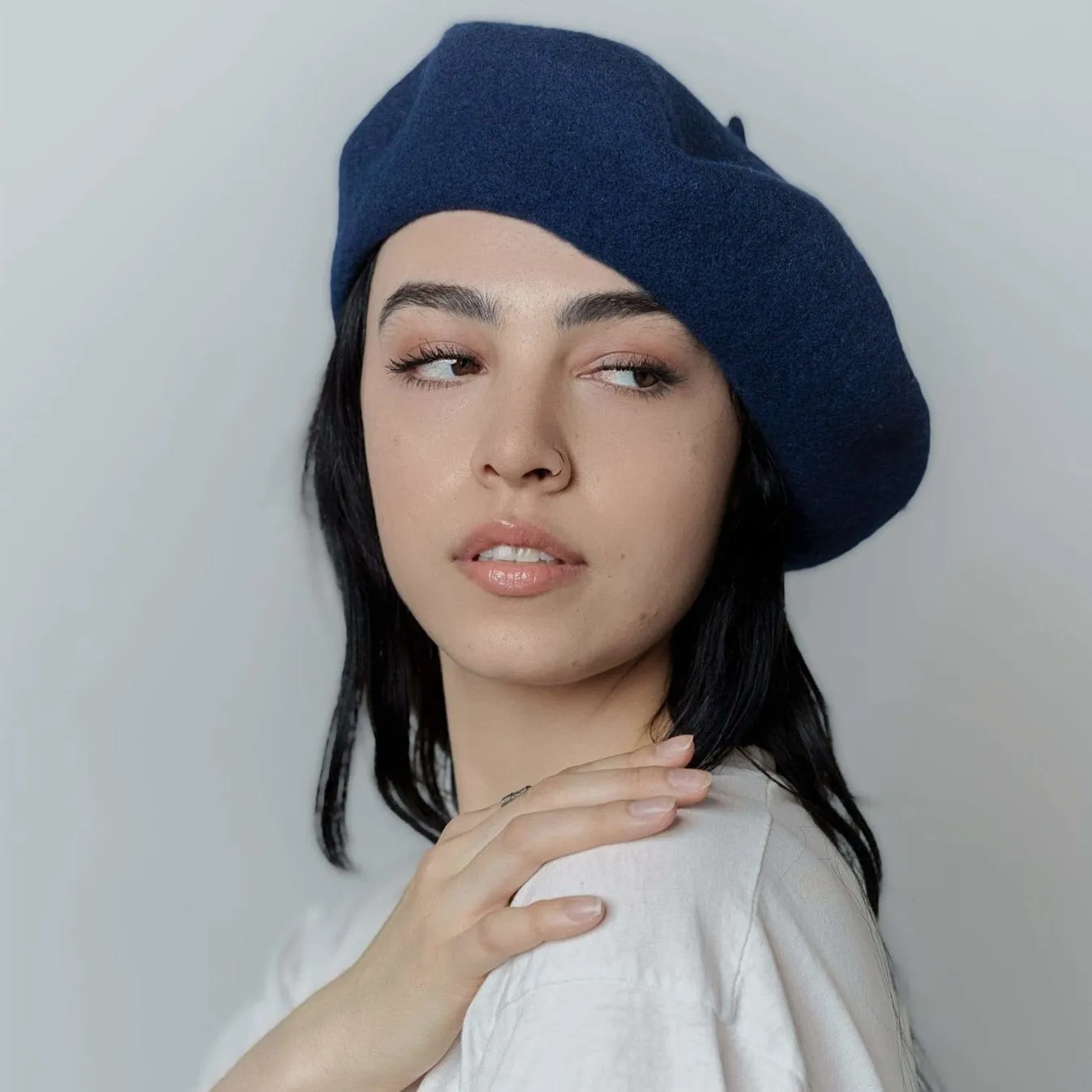 Oversize Wool Beret for Women(Fits for large head)