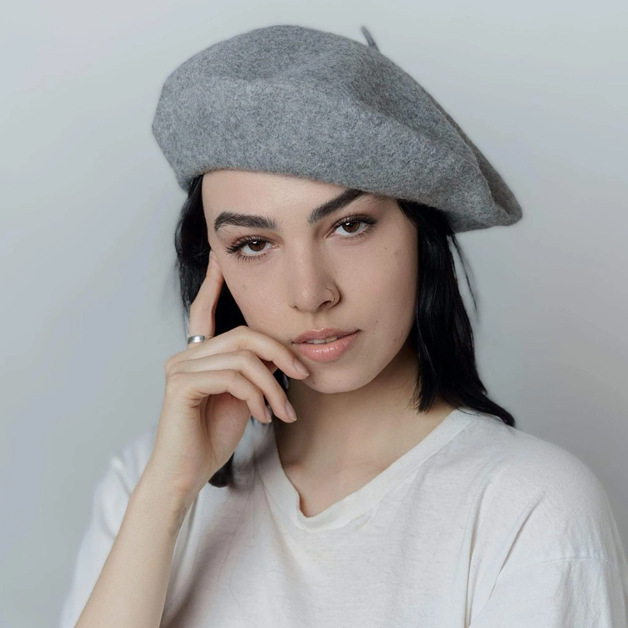 Oversize Wool Beret for Women(Fits for large head)
