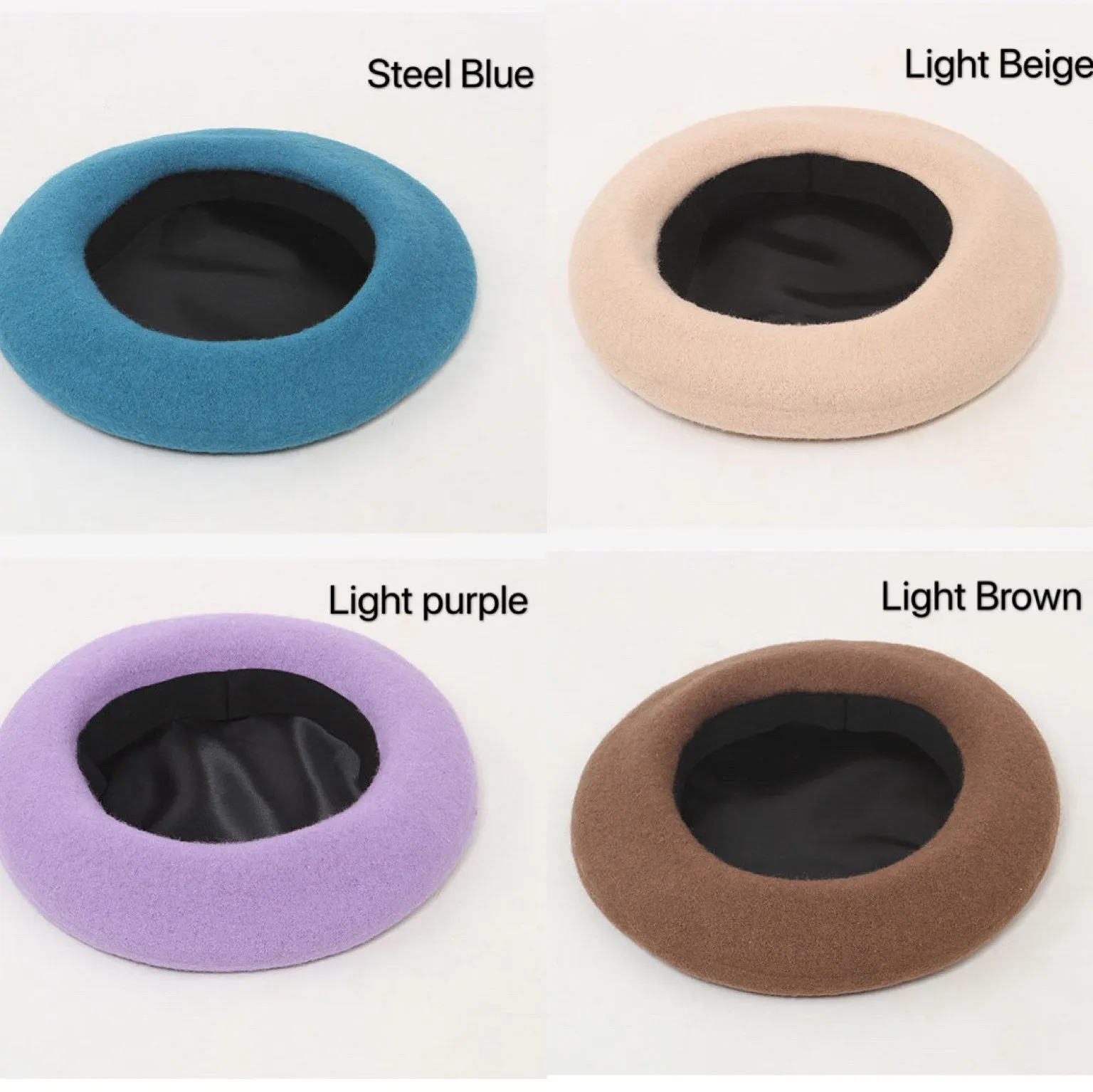 Oversize Wool Beret for Women(Fits for large head)