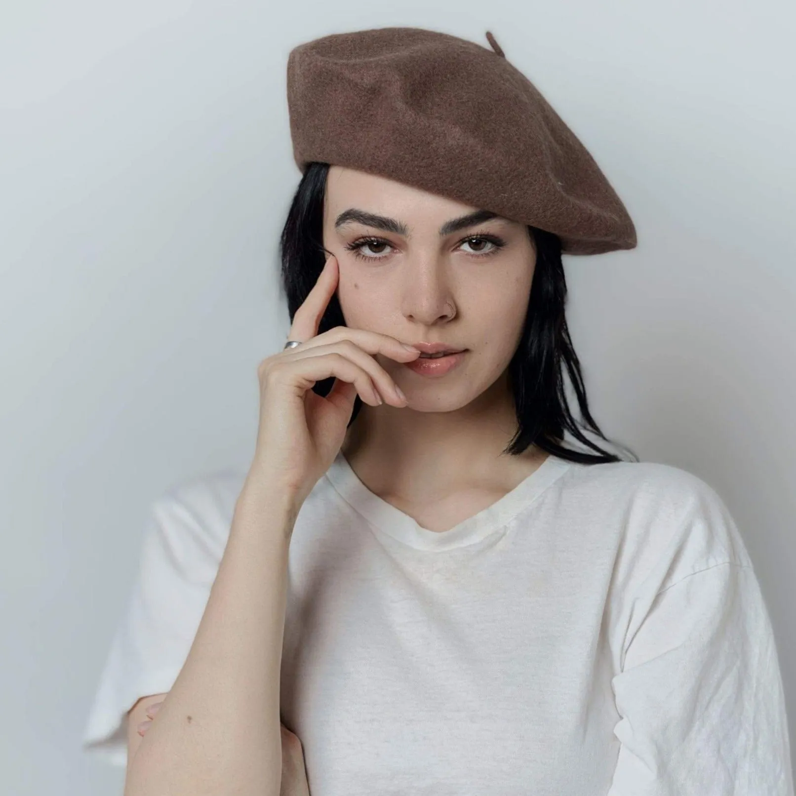 Oversize Wool Beret for Women(Fits for large head)