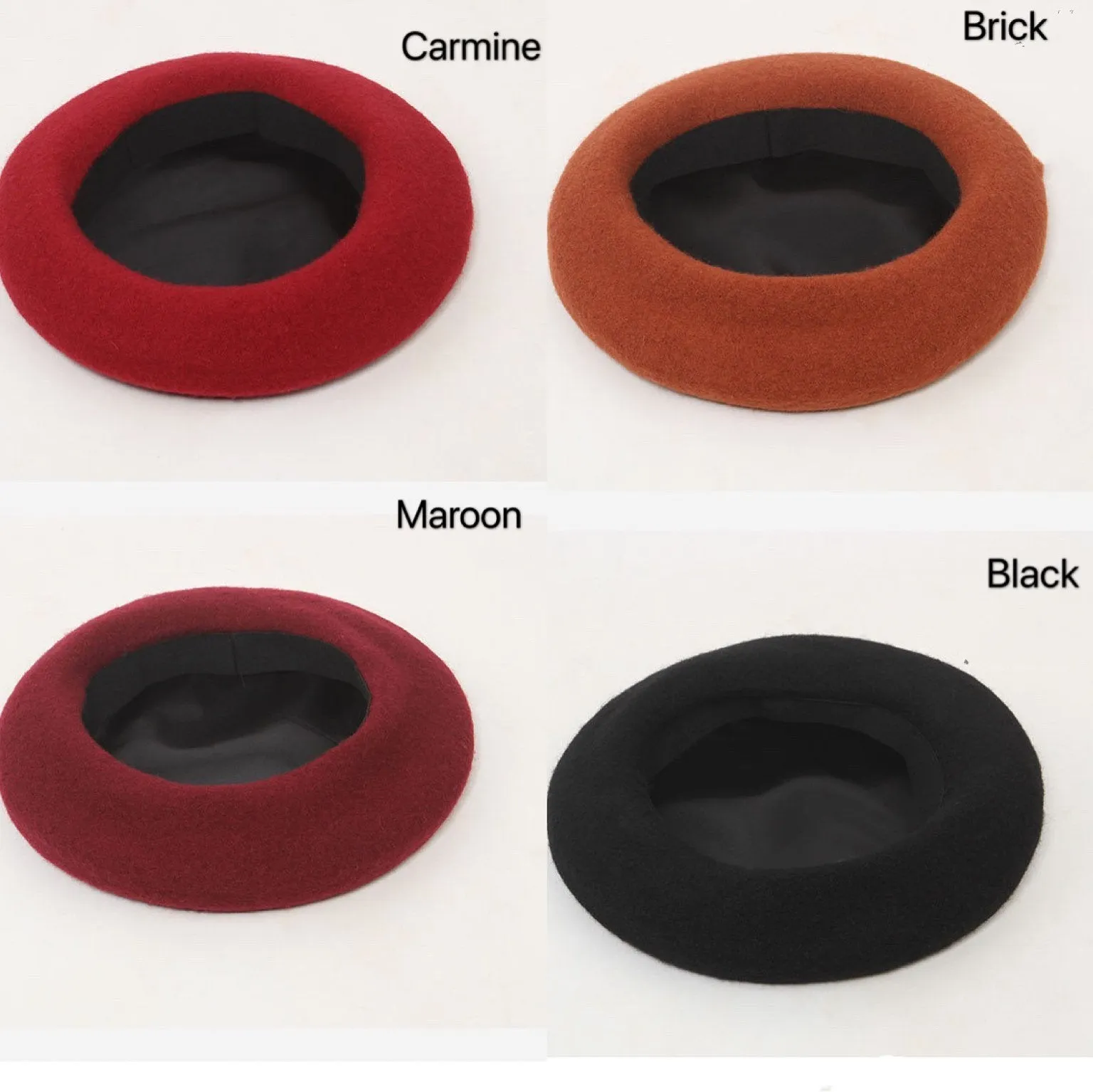 Oversize Wool Beret for Women(Fits for large head)
