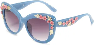 Oversized Cat Eye Sunglasses Women Luxury Summer Flower Eyewear Oversized Gradient Female Elegant Sun Glasses Shades