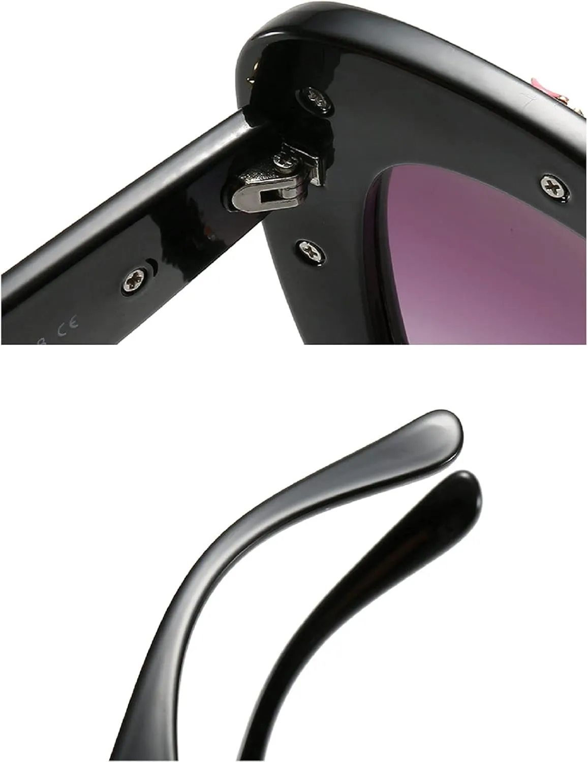 Oversized Cat Eye Sunglasses Women Luxury Summer Flower Eyewear Oversized Gradient Female Elegant Sun Glasses Shades