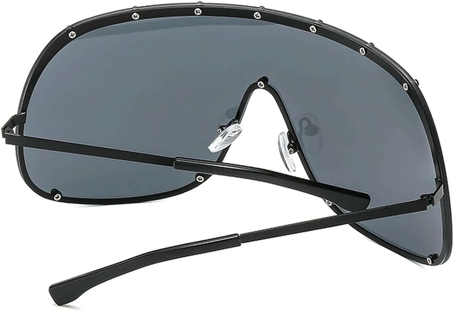 Oversized One-Piece Square Sunglasses Women 2025 Luxury Trendy Punk Shield Shades Outdoor Eyewear For Ladies