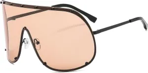 Oversized One-Piece Square Sunglasses Women 2025 Luxury Trendy Punk Shield Shades Outdoor Eyewear For Ladies