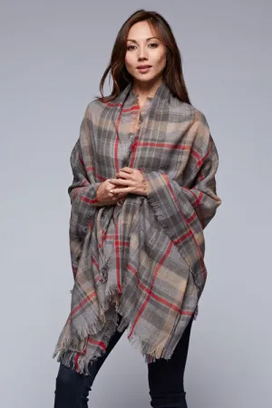 Oversized Plaid Scarf