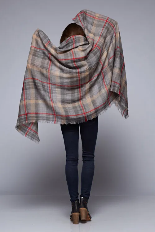 Oversized Plaid Scarf