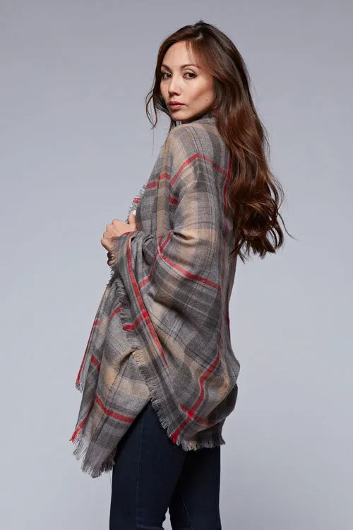 Oversized Plaid Scarf