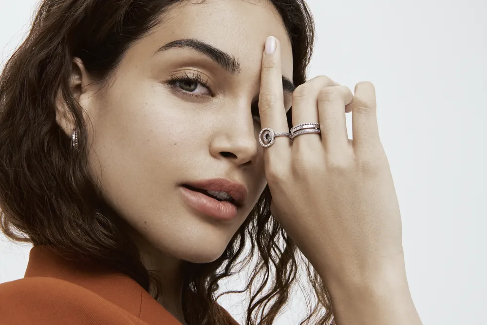 Pandora Signature Logo Circles Pavé Ring