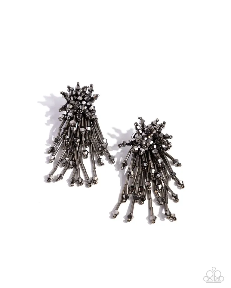 Paparazzi Earring ~ Congratulatory Charm - Silver