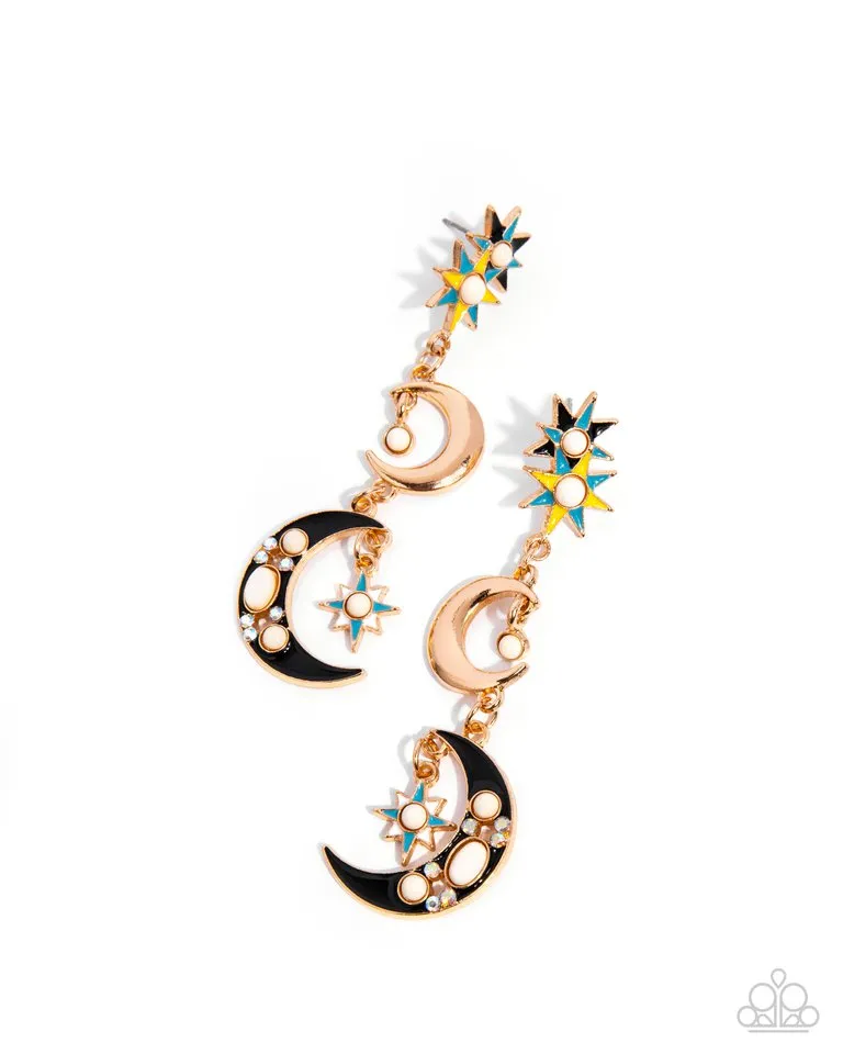 Paparazzi Earring ~ Stellar Serendipity - Gold