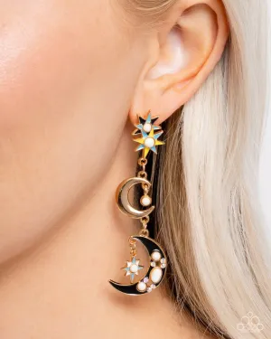 Paparazzi Earring ~ Stellar Serendipity - Gold