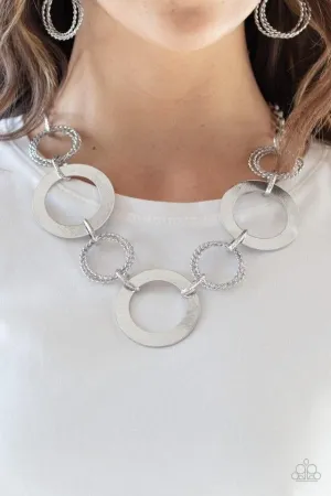 Paparazzi Necklace ~ Ringed in Radiance - Silver