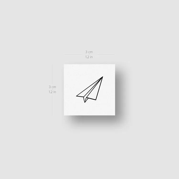 Paper Plane Temporary Tattoo (Set of 3)