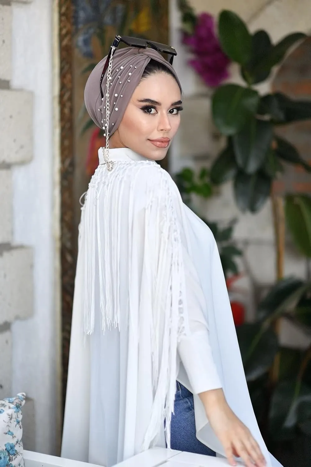 Para Life Pearl Turban - Hijab and Head Wraps for Women | Hair Wraps | Undercap | Caps | Instant Hijab