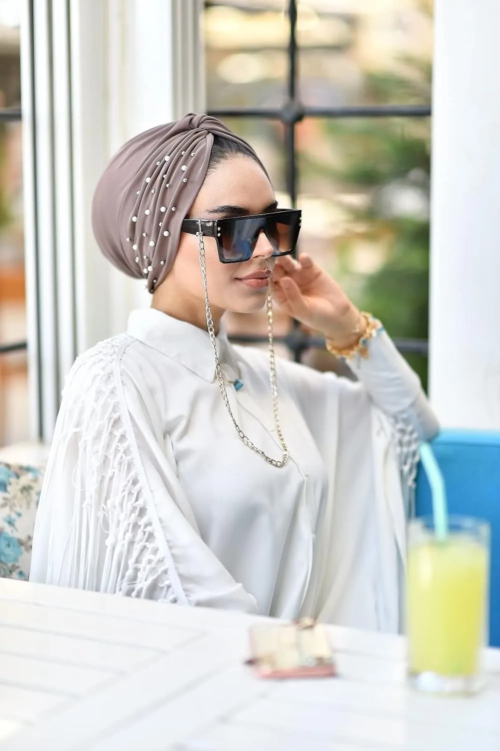 Para Life Pearl Turban - Hijab and Head Wraps for Women | Hair Wraps | Undercap | Caps | Instant Hijab