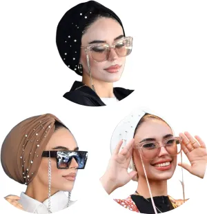 Para Life Pearl Turban - Hijab and Head Wraps for Women | Hair Wraps | Undercap | Caps | Instant Hijab