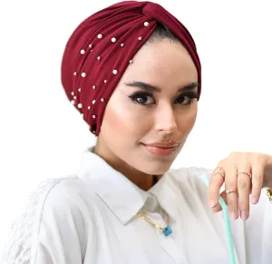 Para Life Pearl Turban - Hijab and Head Wraps for Women | Hair Wraps | Undercap | Caps | Instant Hijab
