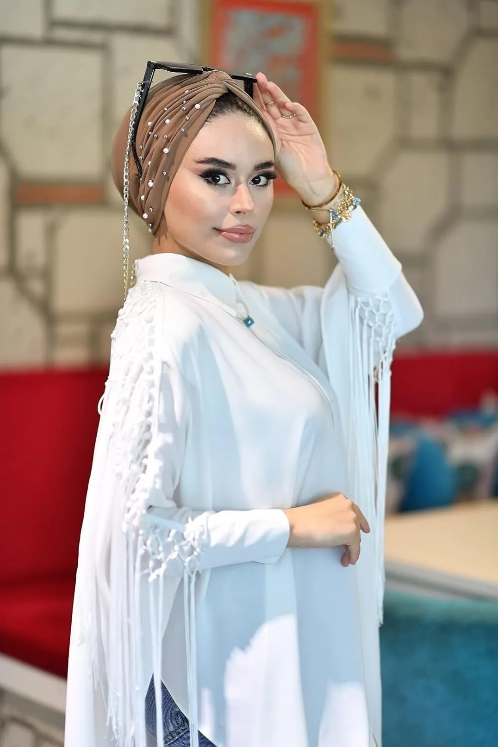 Para Life Pearl Turban - Hijab and Head Wraps for Women | Hair Wraps | Undercap | Caps | Instant Hijab