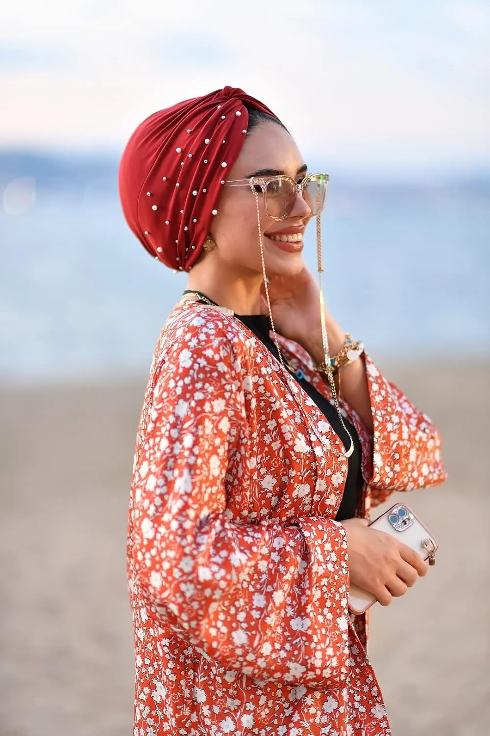 Para Life Pearl Turban - Hijab and Head Wraps for Women | Hair Wraps | Undercap | Caps | Instant Hijab