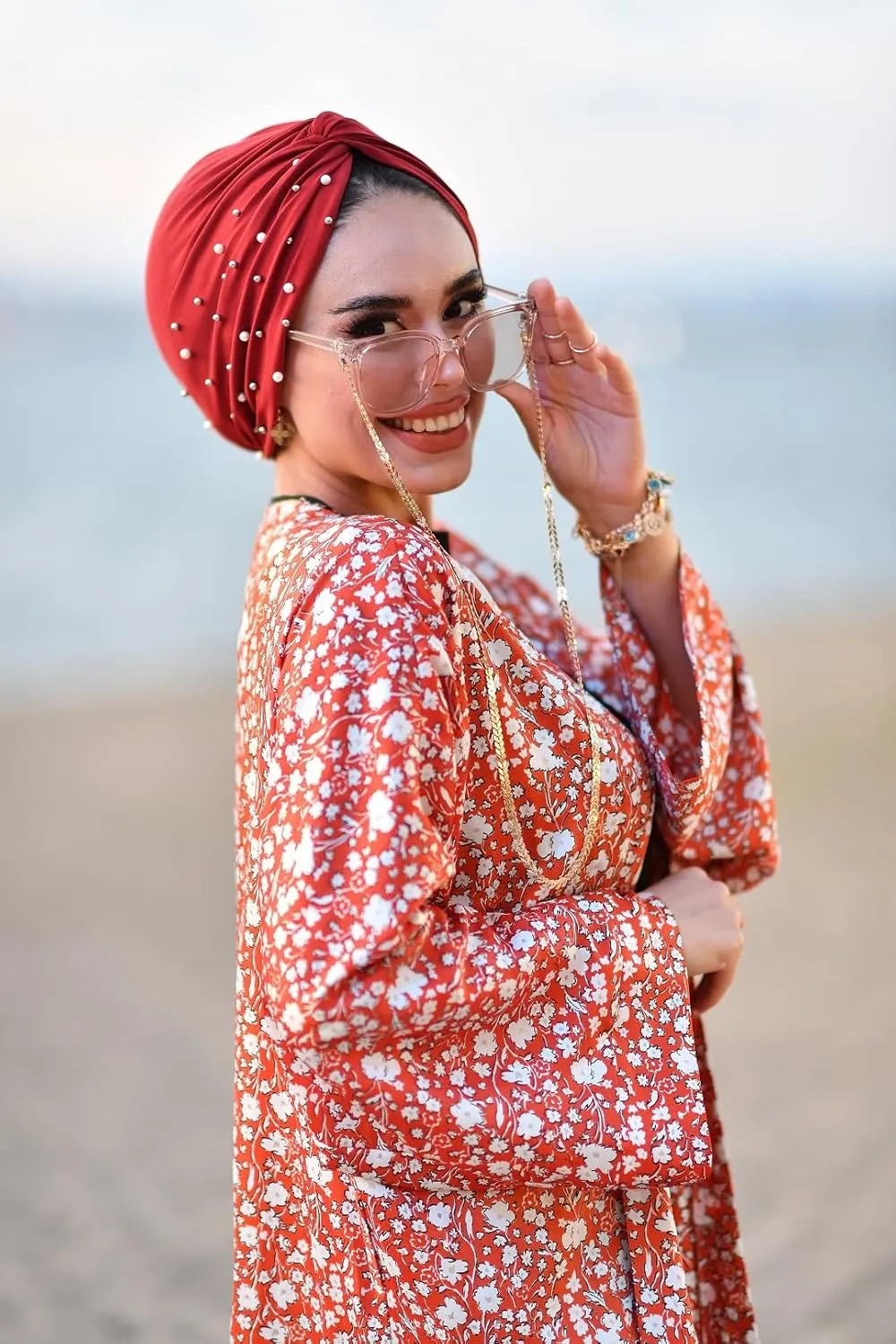 Para Life Pearl Turban - Hijab and Head Wraps for Women | Hair Wraps | Undercap | Caps | Instant Hijab