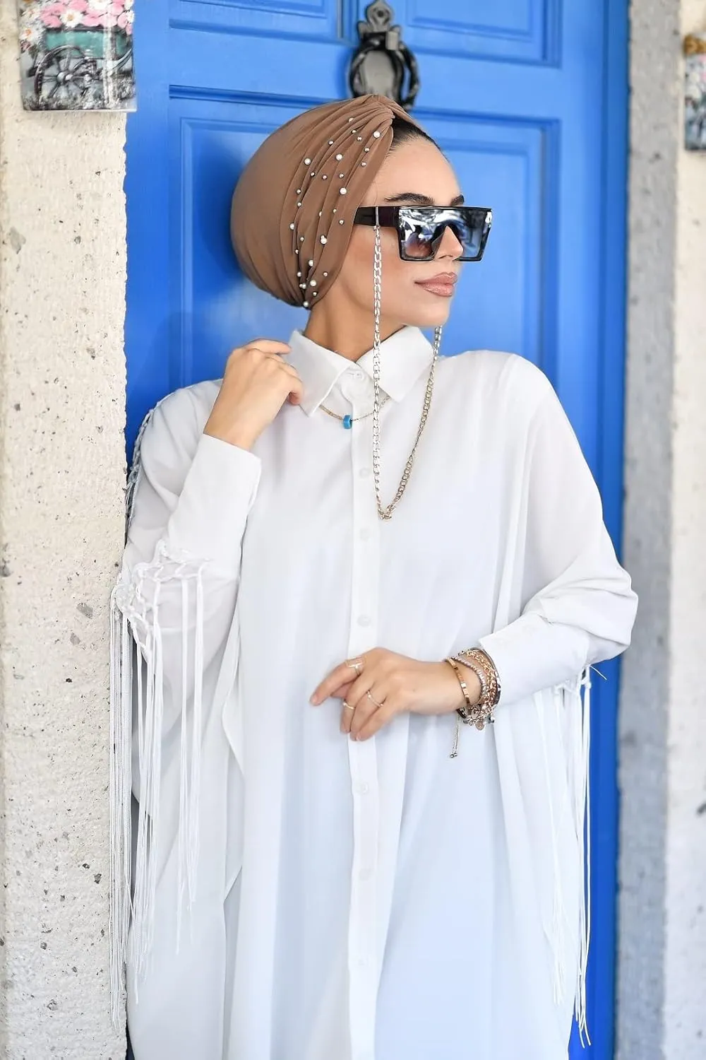 Para Life Pearl Turban - Hijab and Head Wraps for Women | Hair Wraps | Undercap | Caps | Instant Hijab