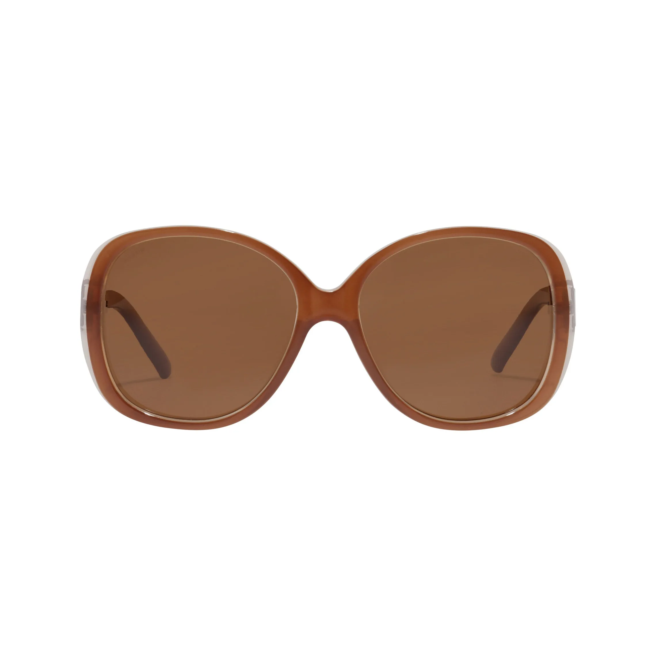 PARKER oversized retro sunglasses light brown