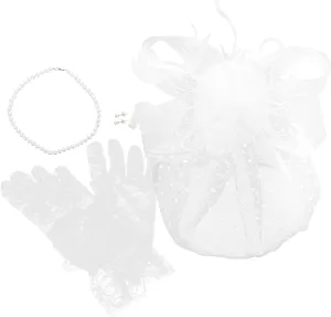 Party Flower Headdress Pearl Necklace Gauze Headband Wedding Dress Accessory