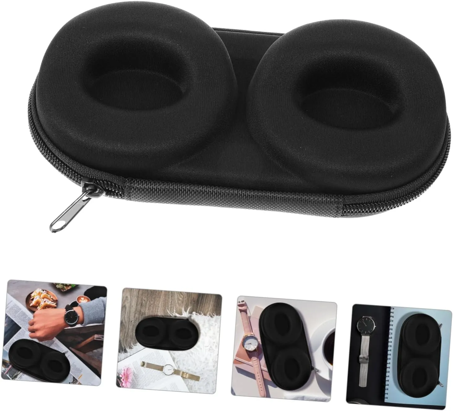 PartyKindom 4pcs Smartwatch Organizer The Watche Travel Case for Men 2 Slots Watch Storage Box