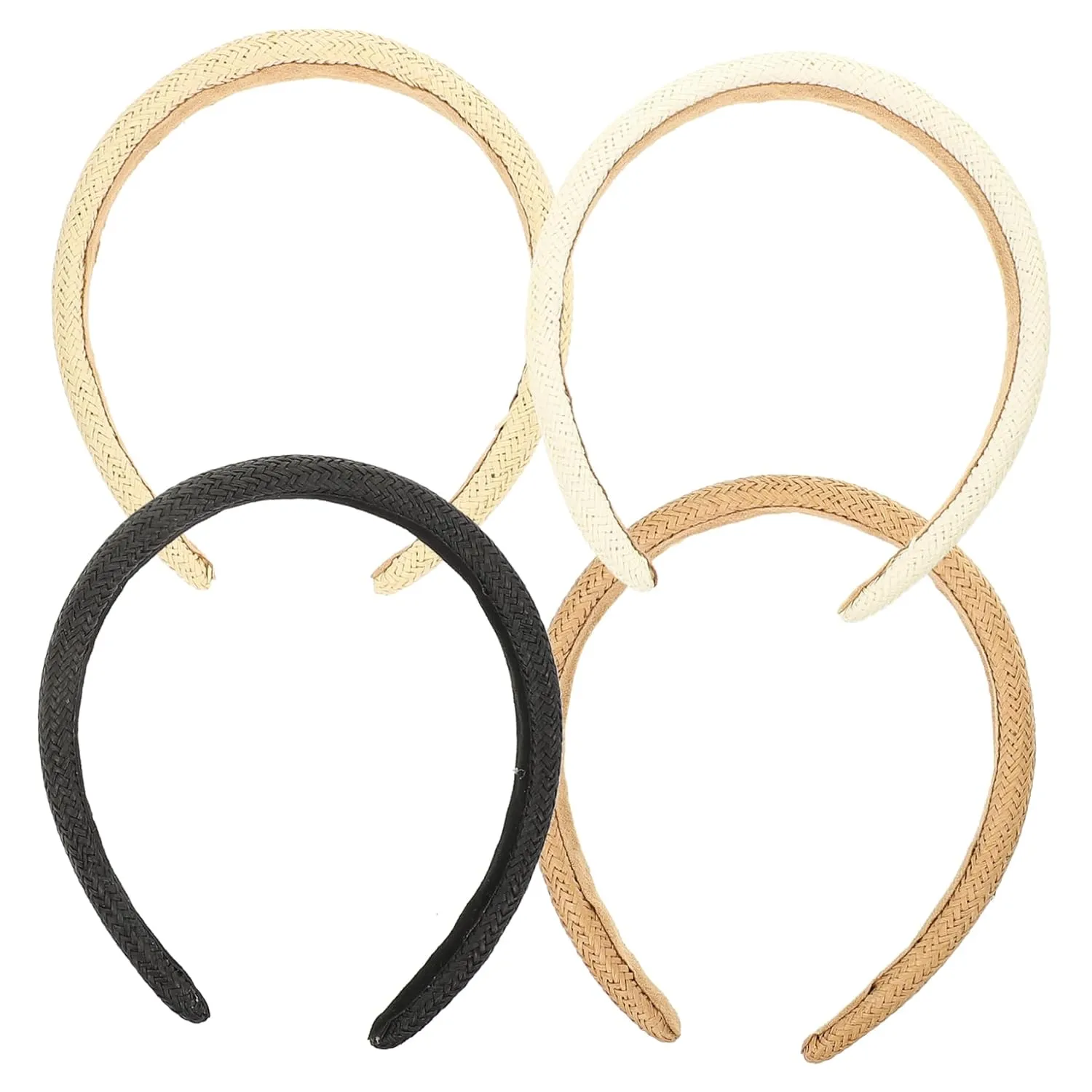 PartyKindom Elegant Hair Ornaments 4pcs Women's Headbands Vintage Woven Headband Boho Style Hair Ties
