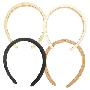 PartyKindom Elegant Hair Ornaments 4pcs Women's Headbands Vintage Woven Headband Boho Style Hair Ties